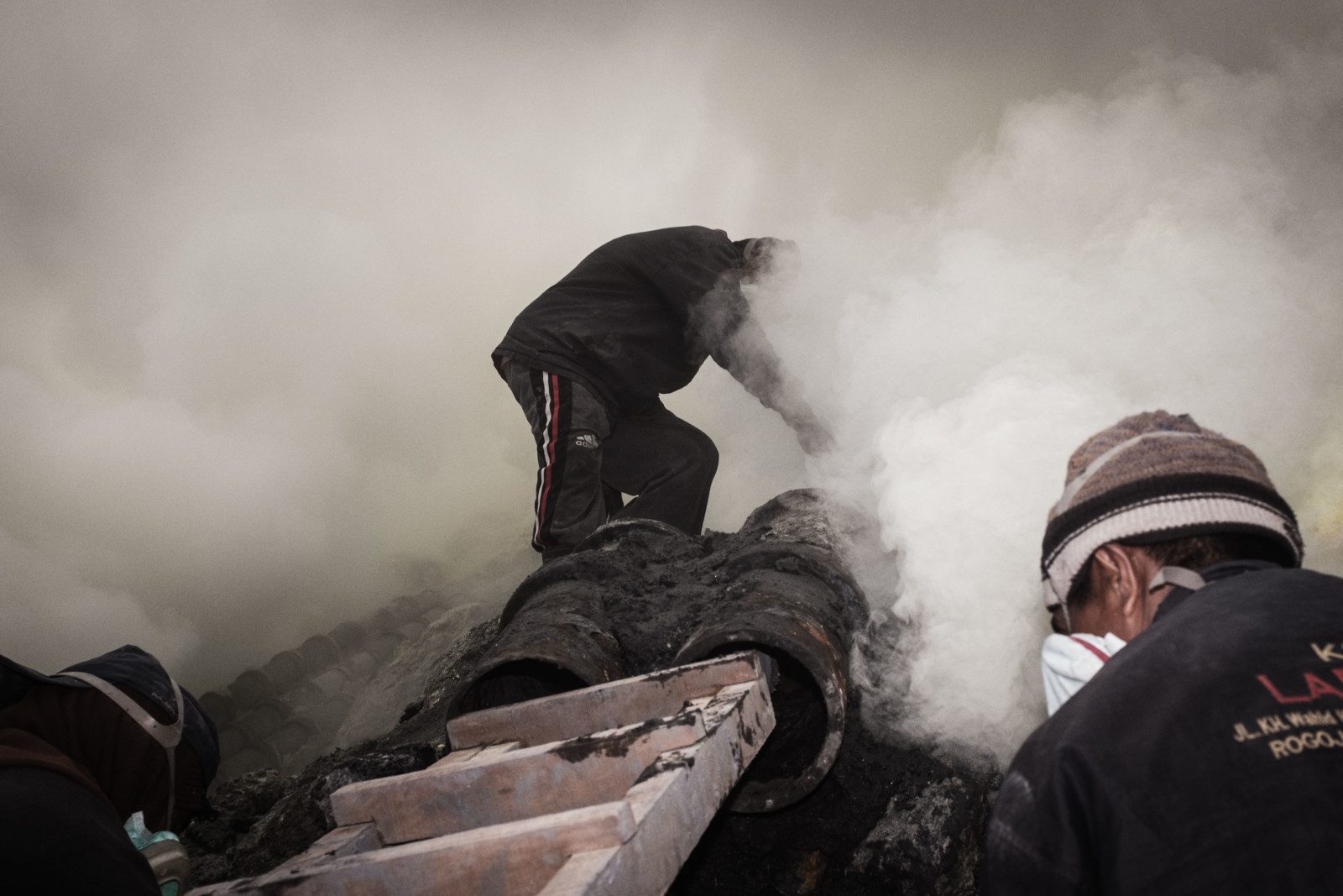 Sulfur Miners Photographed with a Fuji X100F